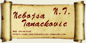 Nebojša Tanacković vizit kartica